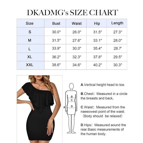 Sexy One Shoulder Ruffle Mini Bodycon Dress Off The Shoulder Tiered Ruffle Sz XL - Picture 6 of 12